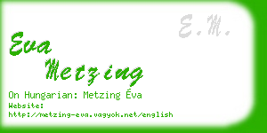 eva metzing business card